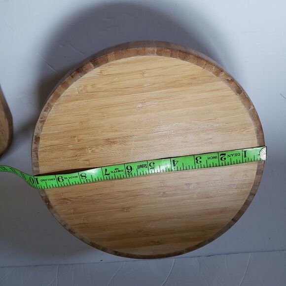 Wood Salad Bowl w/Salad Hands believed to be Bamboo - Picture 11 of 12